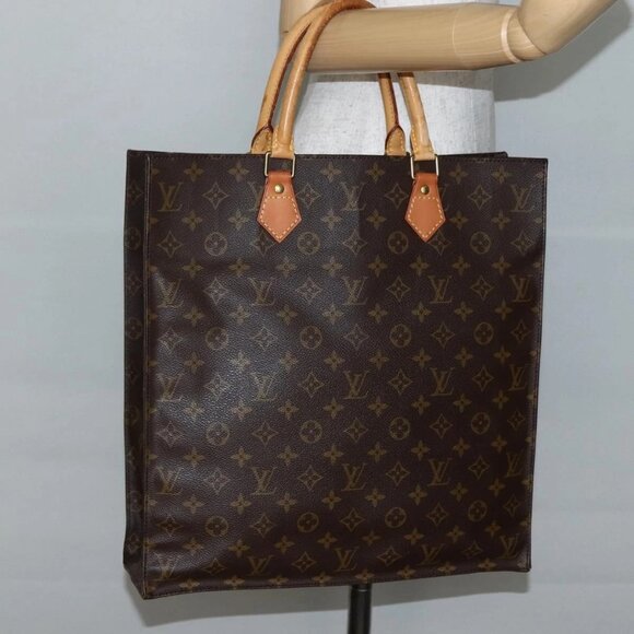 LOUIS VUITTON Monogram Sac Plat Hand Bag M51140 LV Auth 142750 - Picture 1 of 16